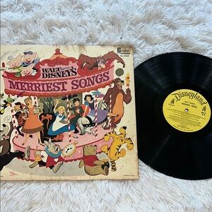 Disney's Merriest Songs Vinyl record with Colorful Characters